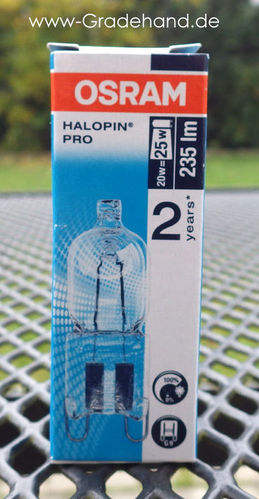 Osram Halopin Pro G9 - 20W/25W/235lm - Dimmbar