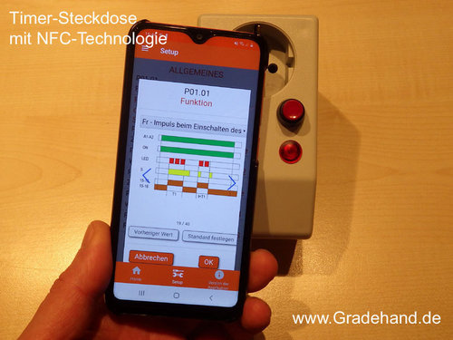 Timer-Steckdose-NFC-Technologie