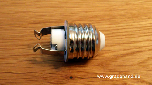 Adapter E27 auf GU5.3 Fassung und Lampenfeder für MR16 Lampen