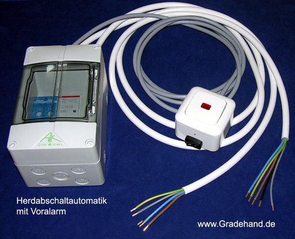 Herdabschaltautomatik HA1604-12V Voralarm mit Intervallton und Warnlicht, Sofortabschaltung möglich