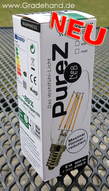 BioLicht-PureZ-NEO-LED-Candle-E14-Milchglas-4W-400lm-2700K-CRI97-Hell wie 38Watt (flimmerfrei)