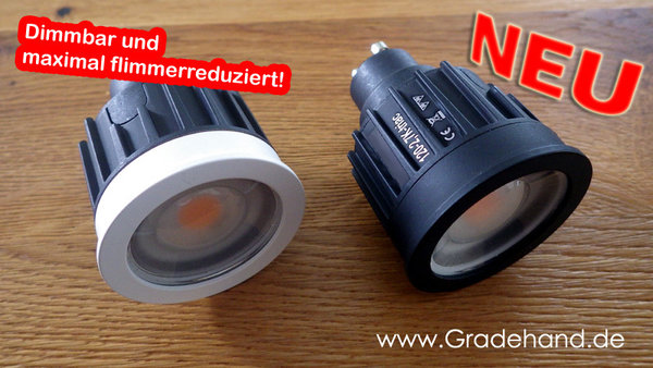 HIGH-LED-GU10-7W-490lm-CRI>98 dimmbar (max. flimmerreduziert)