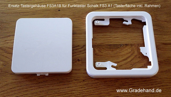 FS3A1B Ersatz-Tastergehäuse für Funktaster Schalk FS3 A1 (Tasterfläche inkl. Rahmen)